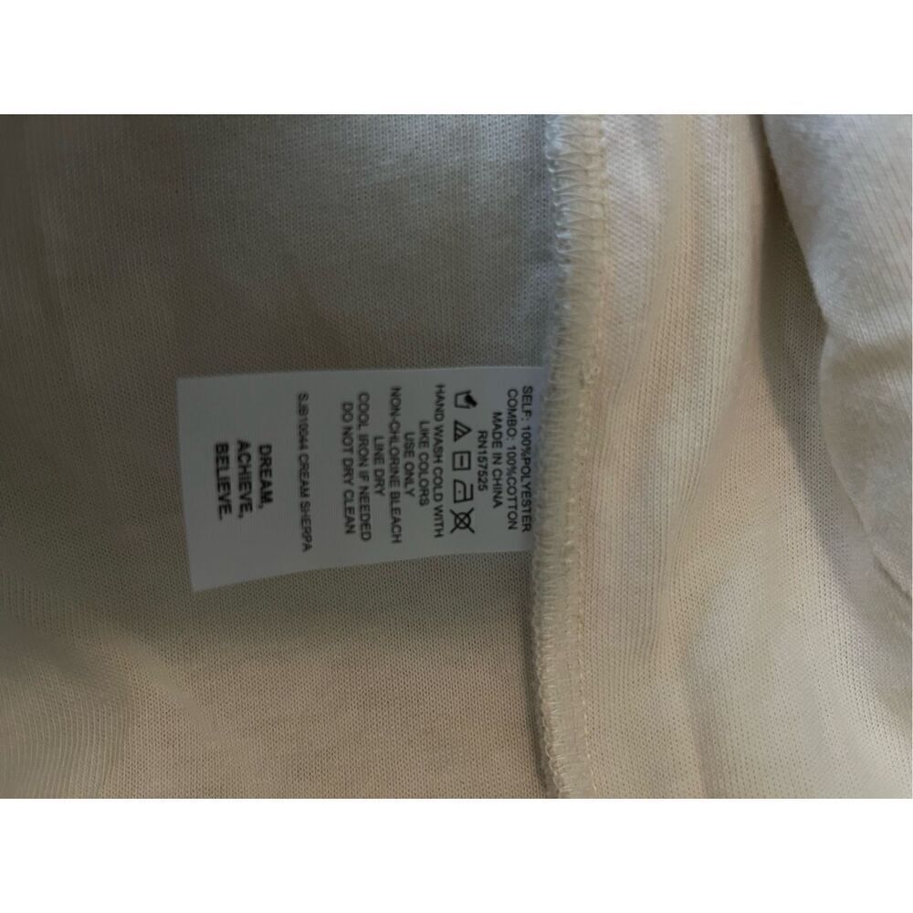 Sincerely Jules Holly Half Zip Cream Sherpa Sweatshirt Jacket 2X - Picture 6 of 6